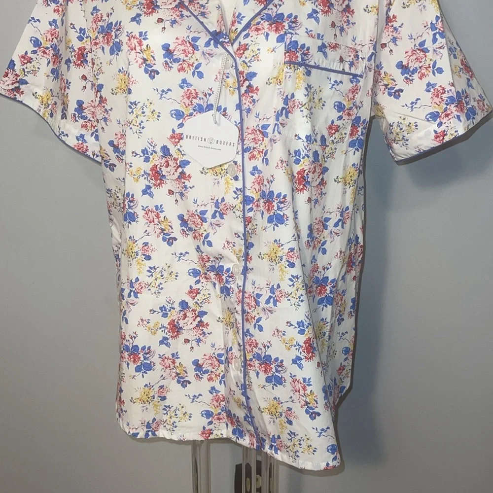 British Boxers Knockout Nightwear ladies NWT Pajama top. 100% cotton.  XXL